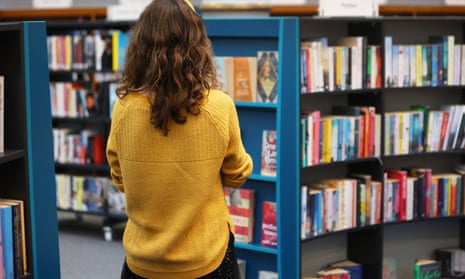 Browsing the shelves at Glasgow’s Woodside library