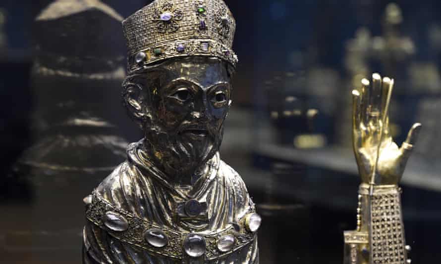 A bust reliquary of Saint Blaise.