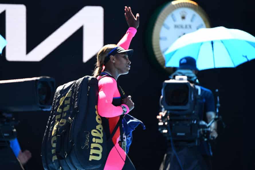 Serena Williams bids farewell to Rod Laver Arena.