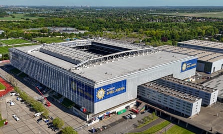 An aerial view of the Düsseldorf Arena.