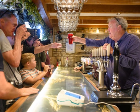 Jeremy Clarkson serves a drink