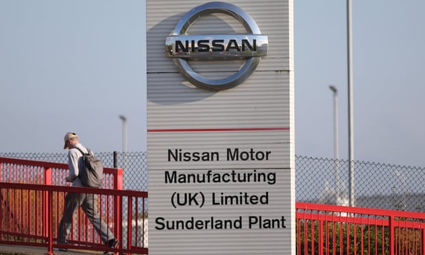 A worker at the Nissan car plant in Sunderland