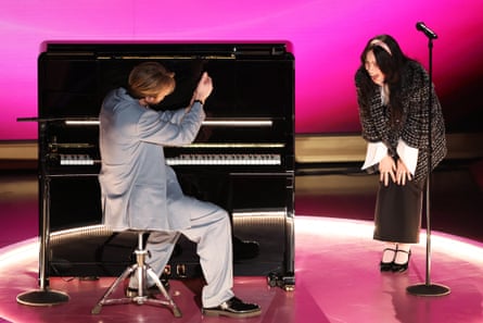 Billie Eilish and Finneas O’Connell perform their Oscar-winning song at the ceremony