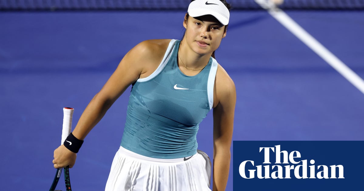 Emma Raducanu in tears during battling Dubai defeat by Muchova