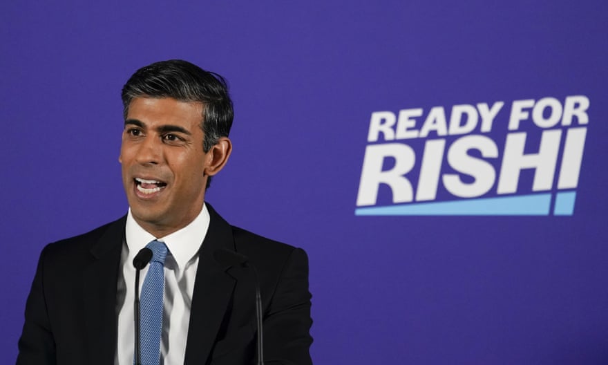Rishi Sunak launching his campaign for the Conservative party leadership several months after first registering the campaign website.