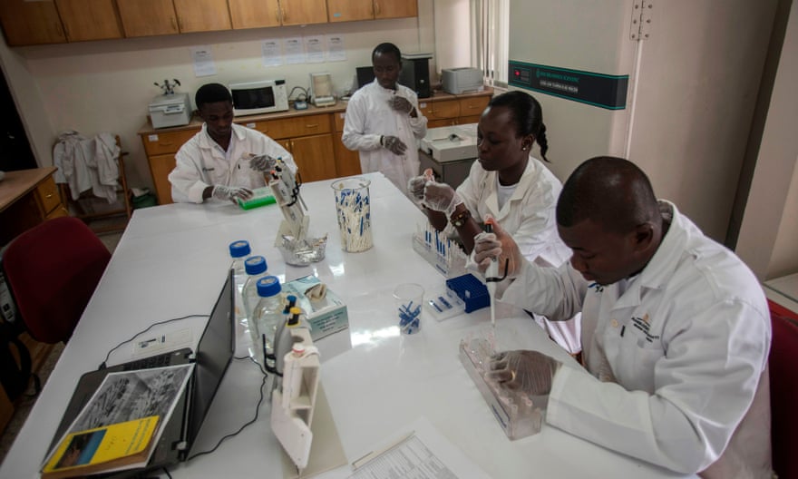 Staff at the entomologist research centre in Obuasi work to control and prevent malaria