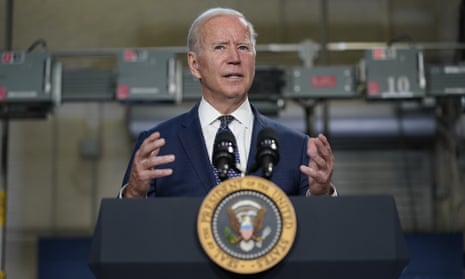 Joe Biden speaks in Portsmouth, Virginia, on 3 May. 