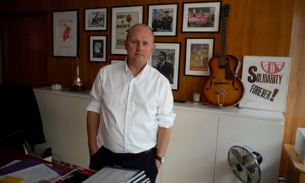 TUC general secretary Paul Nowak in his office in London