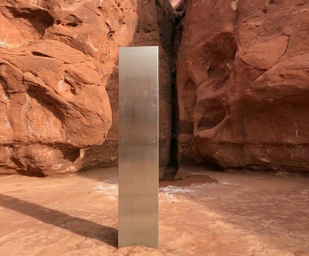 The metal monolith found in a remote part of Utah.