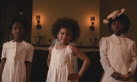 Beyoncé's daughter, Blue Ivy, strikes a pose in the video for Formation.