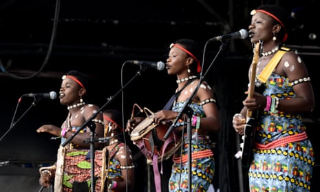 Glastonbury 2023 – follow Friday’s action live! | Glastonbury 2023 16 Star Feminine Band performing on the West Holts Stage at Glastonbury Festival.