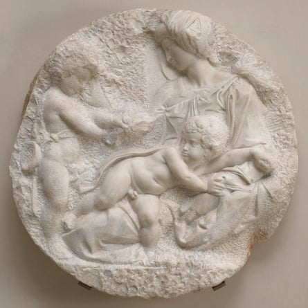 Michelangelo’s marble sculpture Taddei Tondo.