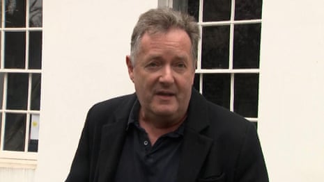Piers Morgan speaks to journalists about Meghan row and GMB exit – video