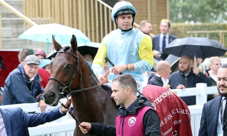 Belbek with Mickael Barzalona up after winning the Prix Jean-Luc Lagardere at Longchamp.
