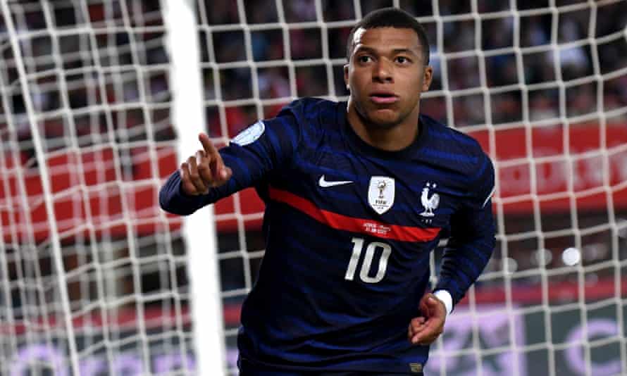 Kylian Mbappe慶祝對奧地利的進球