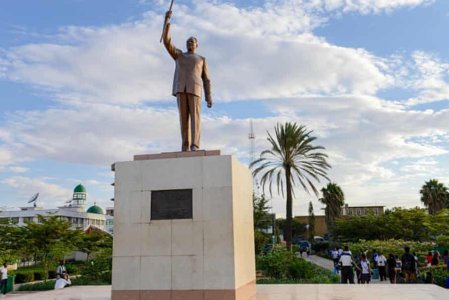 Julius Nyerere looks over the transformed square named after him in Dodoma
