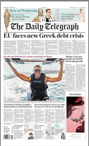 Telegraph front page