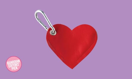 Red heart dog poo bag pouch