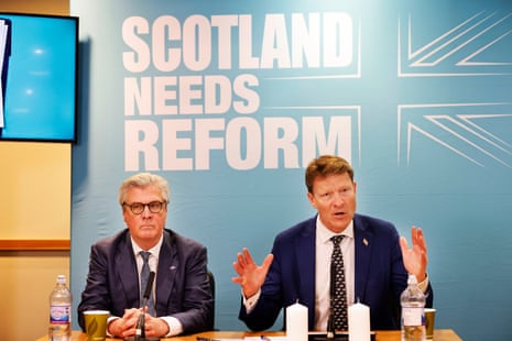 Malcolm Offord (left) and Richard Tice at their press conference.