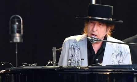 Bob Dylan performs at Hyde Park in London.