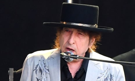 Bob Dylan performing in Hyde Park, London, in 2019.