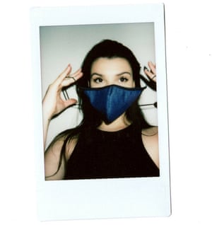 Nobody Denim reversible indigo face mask