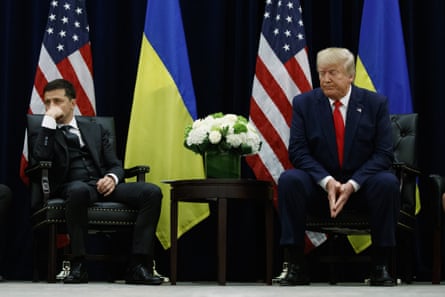 Zelenskiy met president Donald Trump on the sidelines of the UN general assembly in 2019.