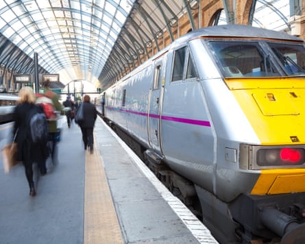 People in rush hour at King’s Cross station