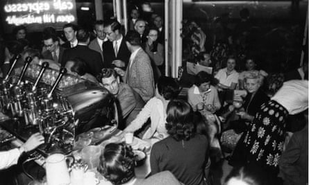 Coffee bar in Soho, London, 1954.