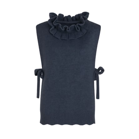 Percy Langley Luci tie side tabard in midnight navy
