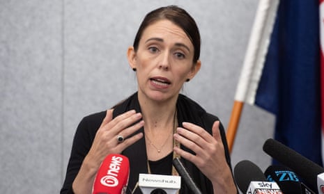 New Zealand PM Jacinda Ardern speaks to the media during a press conference in Christchurch