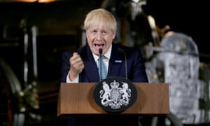 Boris Johnson delivers a speech on his domestic priorities in Manchester