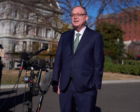 Kevin Hassett speaks with reporters at the White House, 13 November 2025.