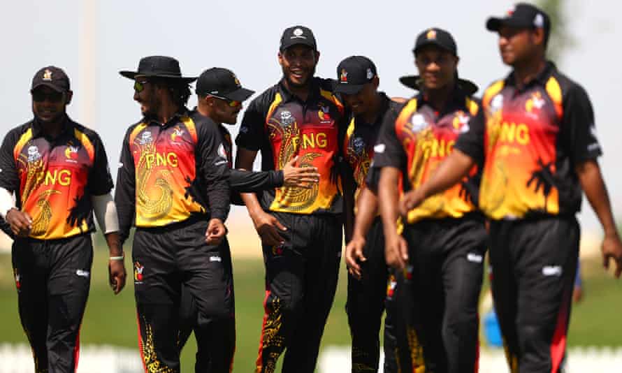Papua New Guinea in good spirits during their warmup match against Sri Lanka