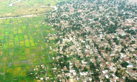 Where the urban sprawl of Kinshasa meets the surrounding countryside.