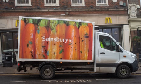A Sainsbury's home delivery van in Windsor.
