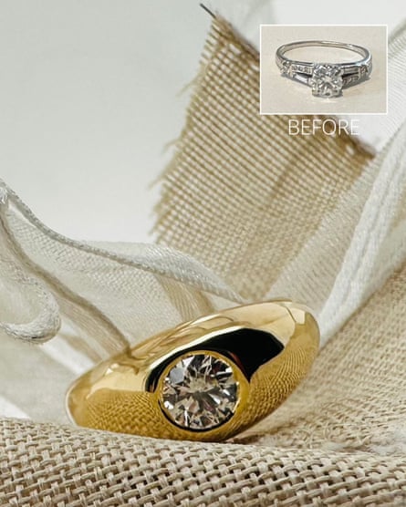 before and after images of rings