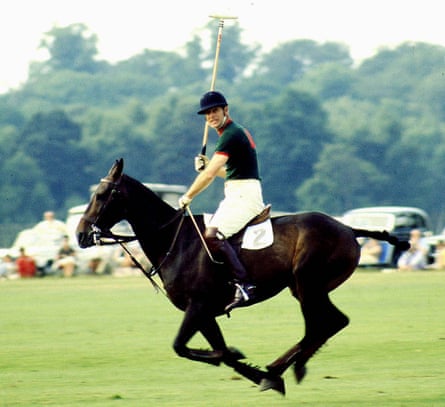 The Duke of Edinburgh playing polo at Smith’s Lawn, Windsor Great Park, 1970.