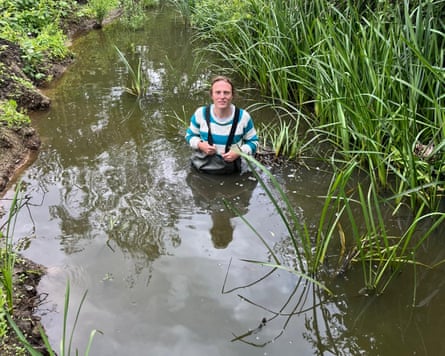 Paul Powlesland in the Alders Brook tributary
