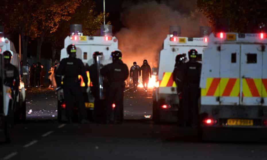 Loyalists protest in Belfast over the Northern Ireland Protocol