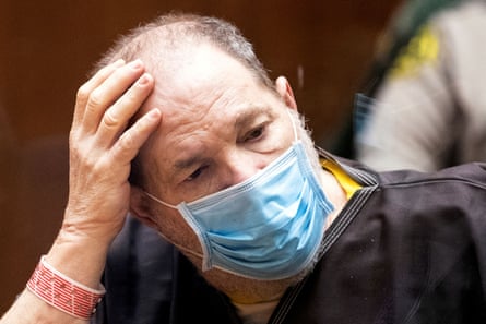 Harvey Weinstein at a pre-trial hearing Los Angeles. He appeared pale and diminished during the weeks-long trial.