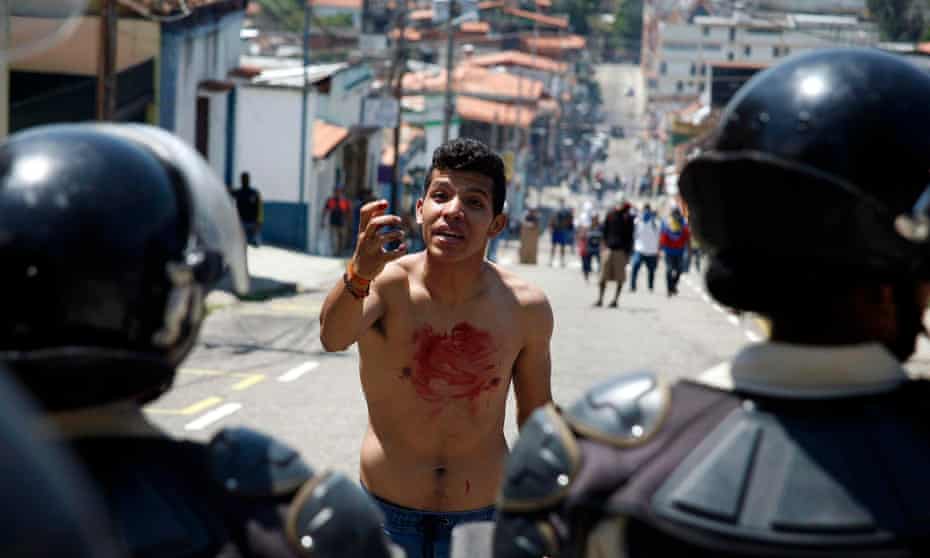venezuela protest san cristobal kluivert roa