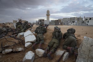 Soldiers take positions during a training session at the centre which includes 500 buildings and alleyways
