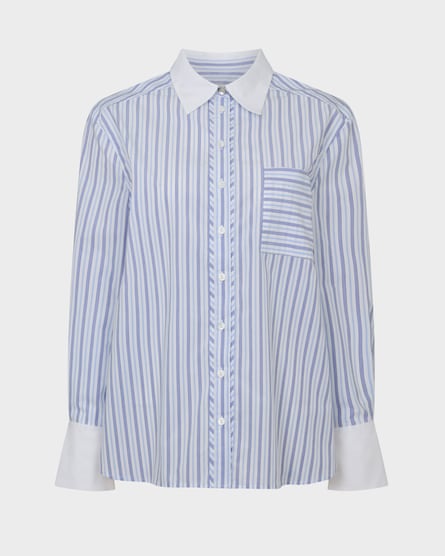A blue and white  striped shirt from Really Wild London