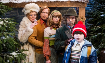 Celia (Rula Lenska), Julian (Steve Pemberton), Kathy (Jessica Raine), Klaus (Reece Shearsmith) and Toby (George Bedford) in The Devil of Christmas