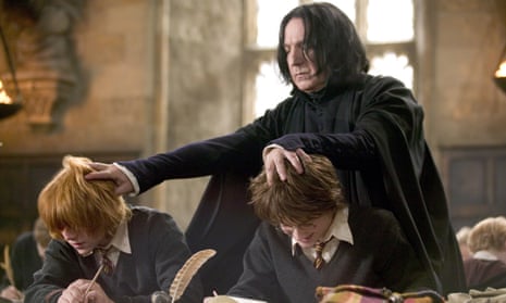 Alan Rickman, Rupert Grint and Daniel Radcliffe in Harry Potter and the Goblet Of Fire (2005).