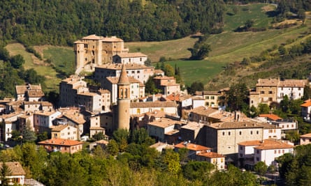 The medieval hilltop town of Sant’Agata Feltria.
