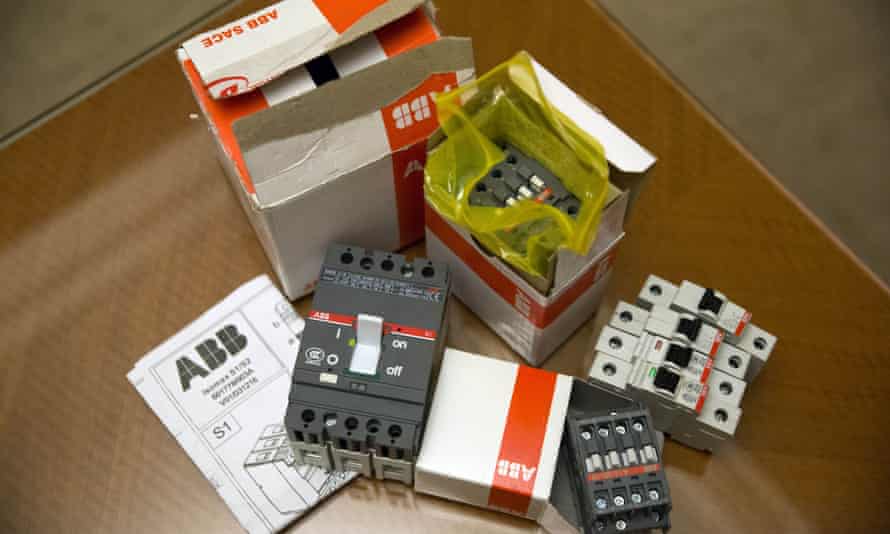 Counterfeit ABB circuit breakers seized in China.