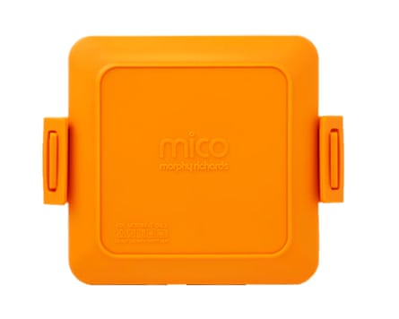 An orange Morphy Richards Mico Microwave Toastie Sandwich Maker and Grill