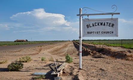 Blackwater Baptist Church sign, Blackwater, Arizona